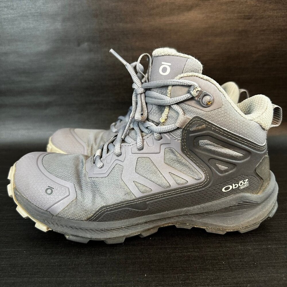 Oboz‎ Katabatic Mid Women’s size 6 Hiking Trail Running Grey Boots waterproof